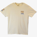 Racquet & Jog Ivory/ Blue/ Mustard Comfort Color Tee