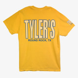 TYLER'S Mustard/ Off White/ Blue Comfort Color Tee - Round Rock