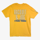 Racquet & Jog Mustard/ Off White/ Blue Comfort Color Tee