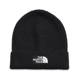 The North Face Kids' TNF Box Logo Cuffed Beanie in black front view