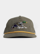 Duck Camp Mallard Snapback Hat in Military Green