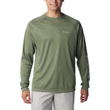 Columbia Men's PFG Terminal Tackle Heather Long Sleeve Tee - Cypress Heather