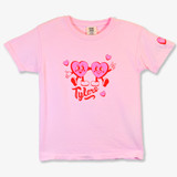 TYLER'S Kids' Heart Friends Valentine's Day 2024 Tee pink front view