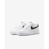 The Nike Big Kids' Air Force 1 Shoes in White and Black