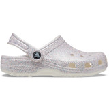 The toddler classic glitter clog in the colorway mystic glitter