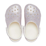 The toddler classic glitter clog in the colorway mystic glitter