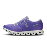 The On Running Women's Cloud 5 Shoe in the colorway Blueberry/ Feather