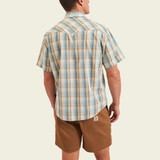 The Howler Brothers Men's H Bar B Snapshirt in the Isley Plaid: Seafoam colorway