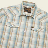 The Howler Brothers Men's H Bar B Snapshirt in the Isley Plaid: Seafoam colorway