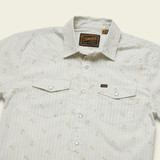 The Howler Brothers Men's H Bar B Snapshirt in the Vintage Grid Floral: Medium White colorway