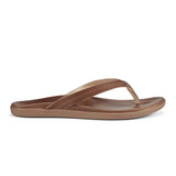 The Olukai Honu Women's Leather Beach Sandal in the colorway Tan