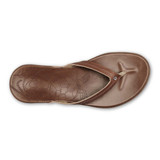 The Olukai Honu Women's Leather Beach Sandal in the colorway Tan