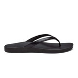 The Olukai Puawe Women's Beach Sandals in the colorway Black/Black