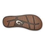 Olukai Tuahine Leather Beach Sandals Toffee sole view