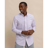 The Charleston Larkin Check Long Sleeve Sport Shirt in Pale Rosette Pink colorway