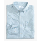 The brrr° Intercoastal McBee Check Long Sleeve Sport Shirt in Windward Blue colorway