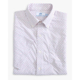 The brrr° Intercoastal Floral To See Short Sleeve Sport Shirt in Geranium Pink colorway