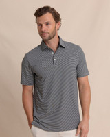 Southern Tide Men's brrr°-eeze Meadowbrook Stripe Polo Steel