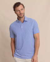 Southern Tide Men's brrr°-eeze Meadowbrook Stripe Polo Surf Blue