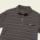 The Howler Brothers Men's Ranchero Jacquard Polo in the Illusion Antique Black Jacquard coloway