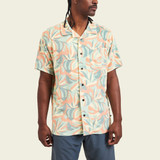 The Howler Brothers Men's Palapa Terry Shirt in the Monstera Mash: Sherbert Colorway