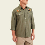 The Howler Brothers Men's Gaucho Snapshirt Long Sleeve in the Caracaras Colorway