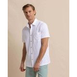 The Beachcast Solid Knit Short Sleeve Sport Shirt in Classic White colorway