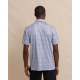 The Driver Dazed and Transfused Printed Polo in Classic White colorway