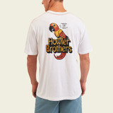 The Howler Brothers Men's Chatty Bird Tee in the Vintage White Colorway