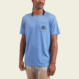 The Howler Brothers Men's Travelin' Light Pocket Tee in the Blue Mirage Colorway