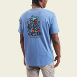 The Howler Brothers Men's Travelin' Light Pocket Tee in the Blue Mirage Colorway