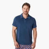 The Ravello Terry Polo in Italy Mediterranean Blue colorway