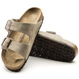 The Birkenstock Arizona Sandal in the colorway Taupe