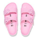 The Birkenstock Kids' Arizona Eva Sandals in the colorway Fondant Pink Eva