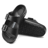 The Birkenstock Kids' Arizona Eva Sandals in the colorway Black