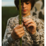The Youth Bamboo Shade Hoodie in Barrier Island Camo colorway