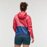 The Cotopaxi Women's Teca Half-Zip Windbreaker in the Floor is Lava Colorway