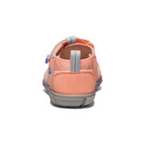 The Keen Little Girls' Seacamp II CNX Sandals in the colorway Papaya Punch/ Marina