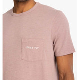 The Channel Markers Pocket Tee in Heather Fig colorway