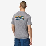 The Patagonia Men's Capilene Cool Daily Graphic Shirt in the Feather Grey Colorway