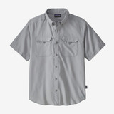 The Patagonia Men's Self Guided UPF Hike Shirt in the Feather Grey Colorway