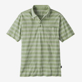 The Patagonia Men's Cotton Conversion Lightweight Polo in Salvia Green