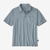 The Patagonia Men's Cotton Conversion Lightweight Polo in Light Plume Grey