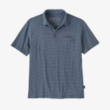 The Patagonia Men's Cotton Conversion Lightweight Polo in Navy
