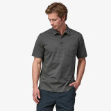 Patagonia Men's Cotton Conversion Lightweight Polo Forge Grey detail