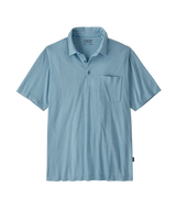 The Patagonia Men's Cotton Conversion Lightweight Polo in Shore Blue