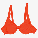 The Women's Bella Under Wire Bra Bikini Top in the colorway Coral