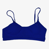 The Women's Iris Bra Bikini Top in the colorway Neon Blue