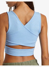 Roxy Women's Good Keepsake Crop Tank Top in bel air blue colorway