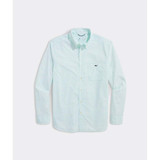 Vineyards Vines Men's On-The-Go blue° Gingham Shirt in Blch Aqua Plaid colorway